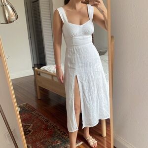 Reformation Dress linen with slit